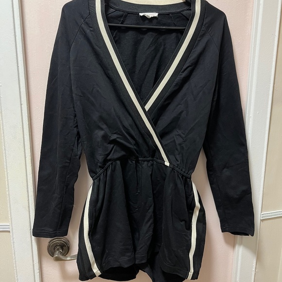 Black Stripe Romper - Picture 1 of 3